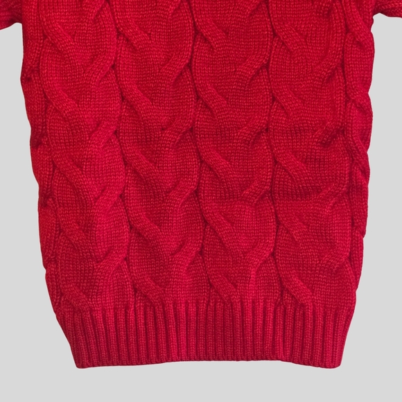 Knit Turtleneck Sweater Toddler Unisex Size 4T Red Soft Pullover - Picture 4 of 11